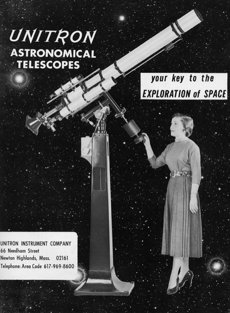 A person standing next to a telescope
Description automatically generated