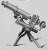 A vintage photo of a gun
Description automatically generated