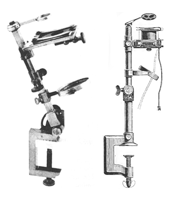 A close-up of several microscopesDescription automatically generated ...
