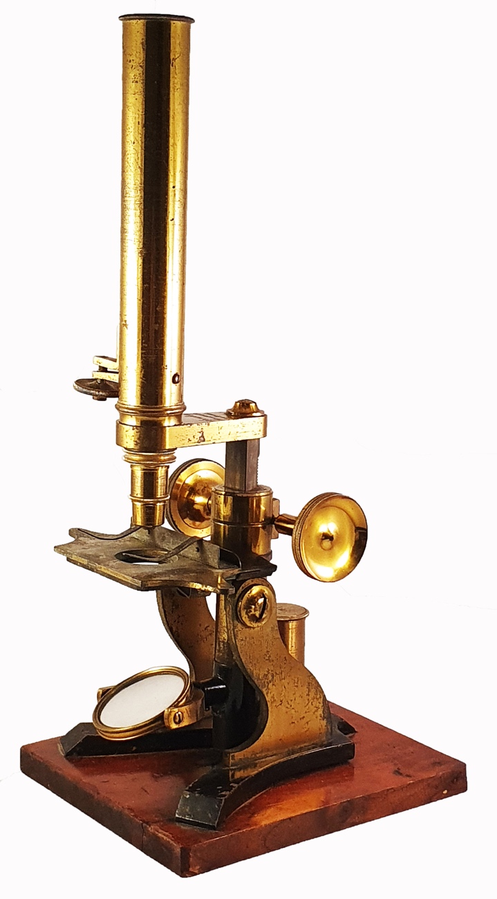 Microscope 232 (Aronsberg; Society of Arts type microscope; 1880s)