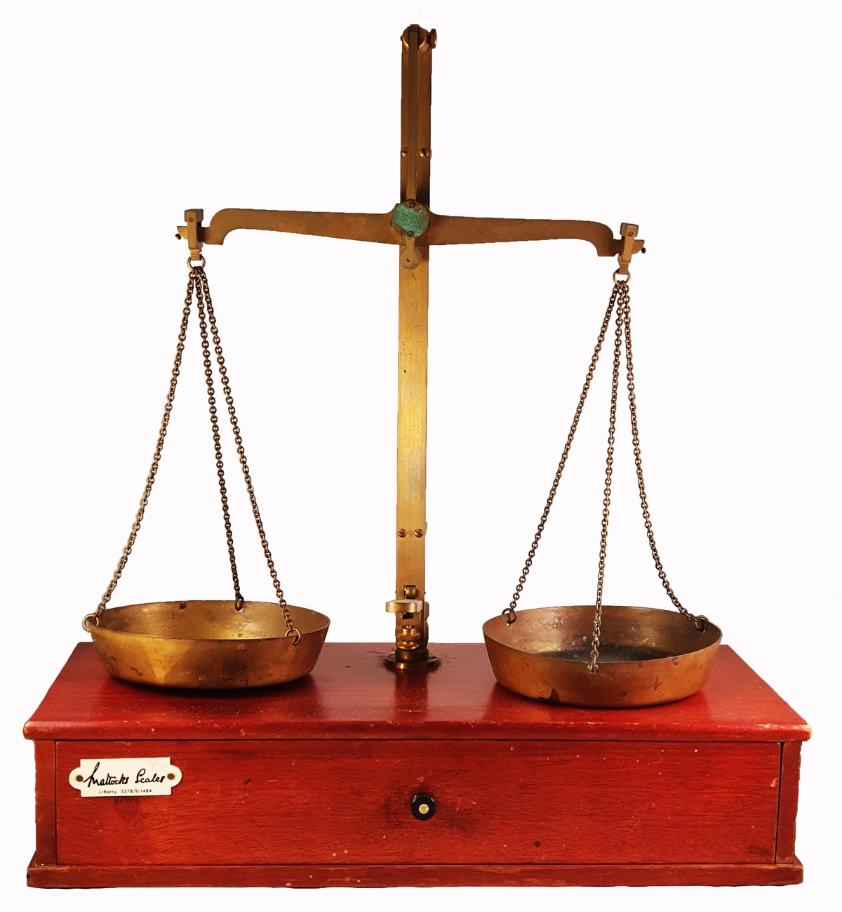 A scale on a tableDescription automatically generated